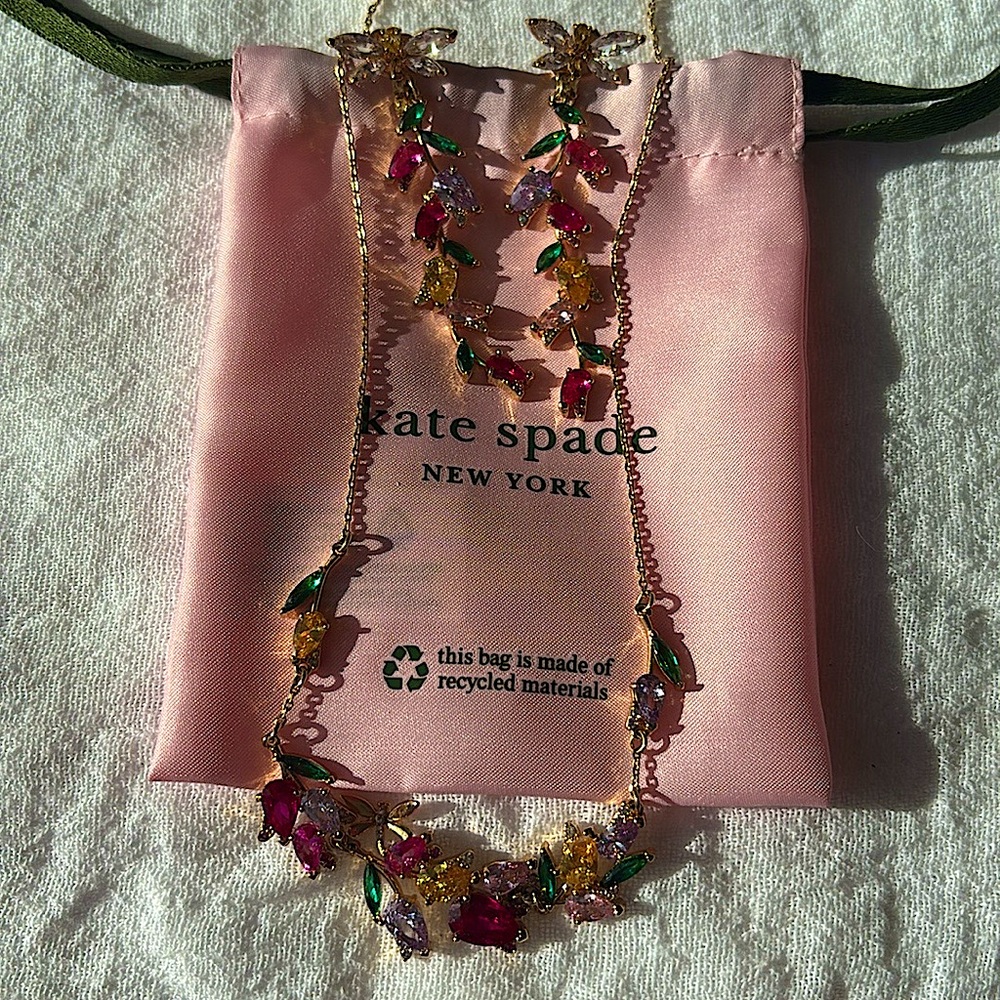 Kate Spade earrings and necklace